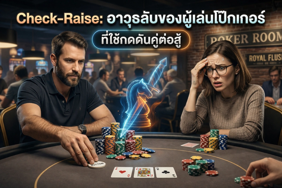 Check-Raise: อาวุธลับของผู้เล่นโป๊กเกอร์ที่ใช้กดดันคู่ต่อสู้