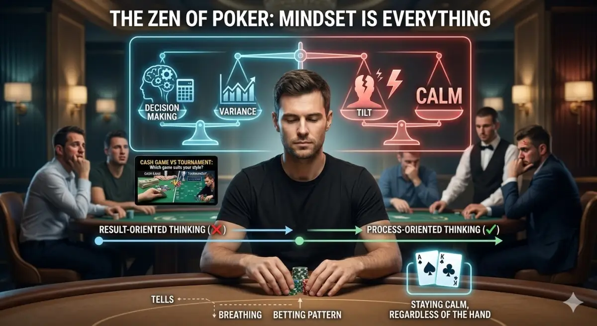 The Zen of Poker: ทำไมการมี "หัวใจเหล็ก" ถึงสำคัญกว่าการมี "ไพ่เทพ"