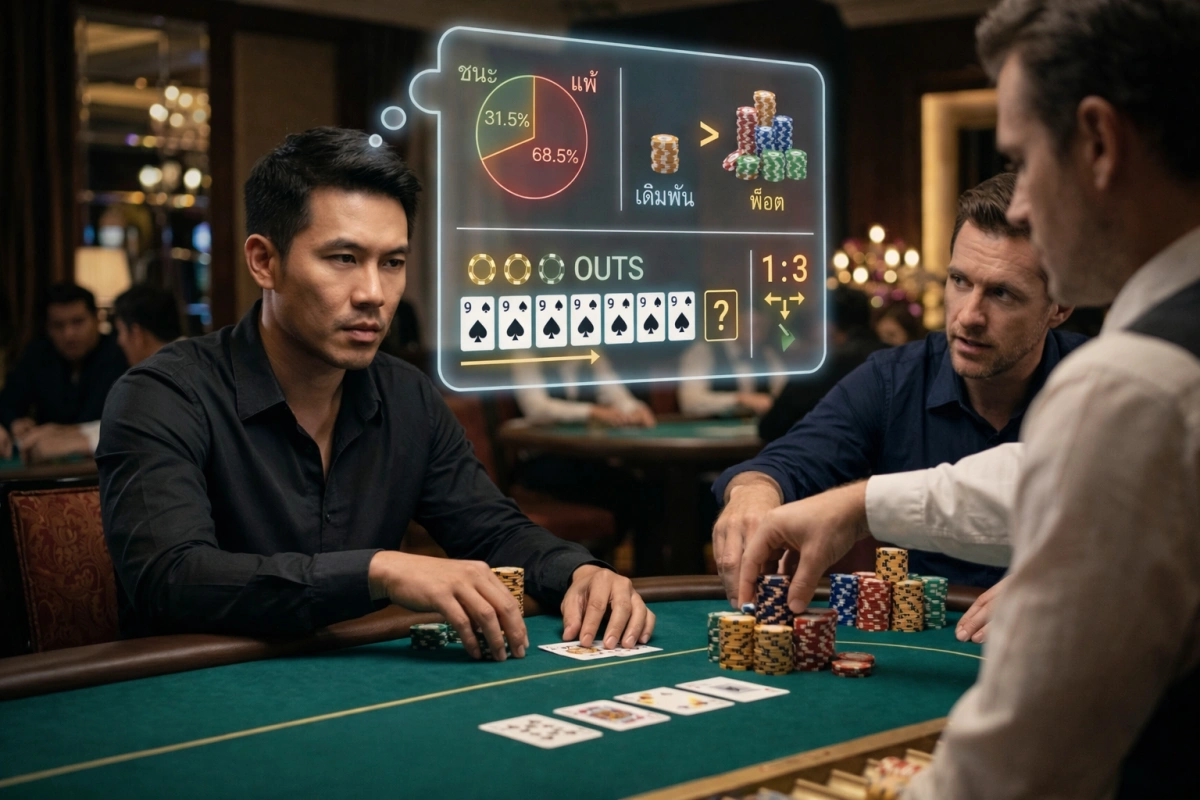 Poker Odds พื้นฐาน: คิดยังไงก่อนตัดสินใจ Call
